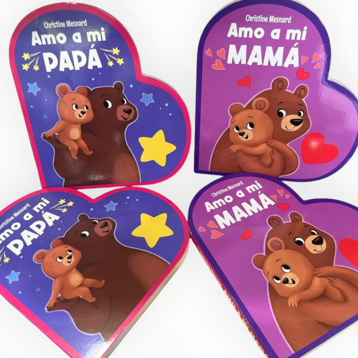 Libros en Cartón Resistente Amo a mi Mamá y Amo mi Papá