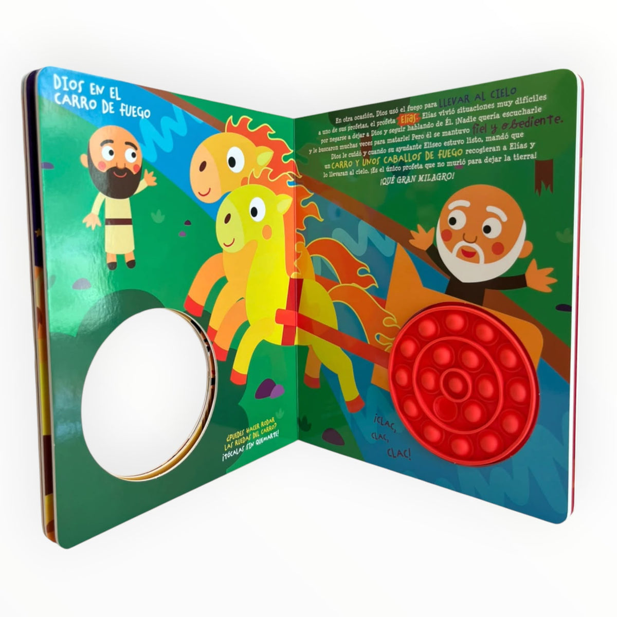 Aventuras Bíblicas en el Fuego-Libro En Cartón Resistente con Juego Pop it