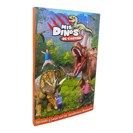 Colección de Libros Infantiles Mis Dinos de Cartón con 6 Libros, Película, Estuche de 53 x 35 cm