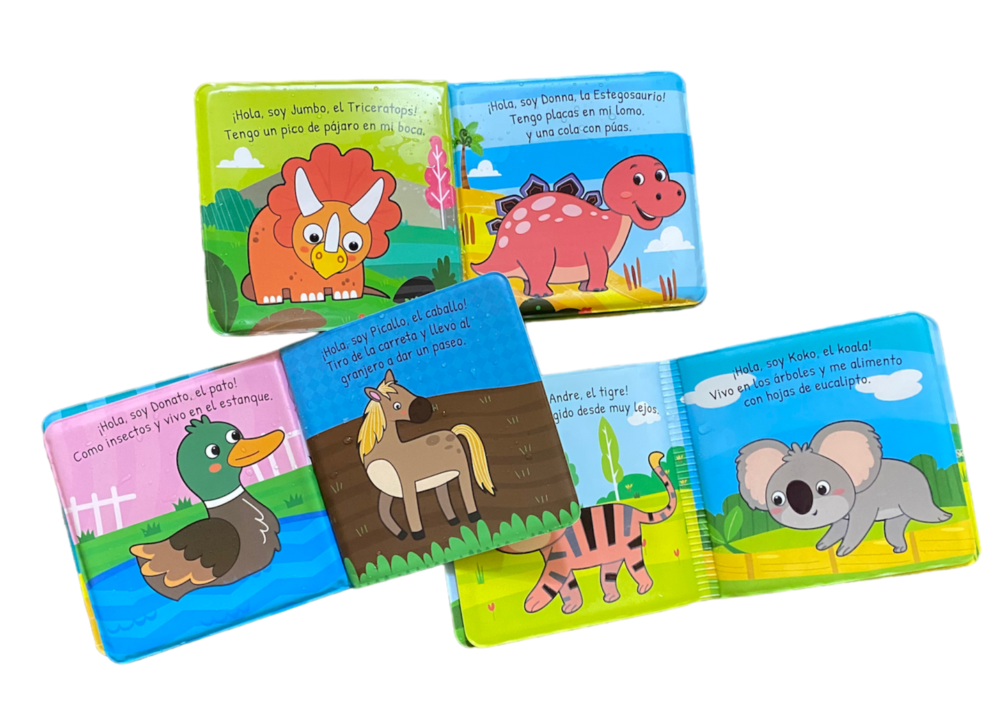 Animales de la Granja, Libro para el Baño - Cambian de Color con el Agua, Reusables