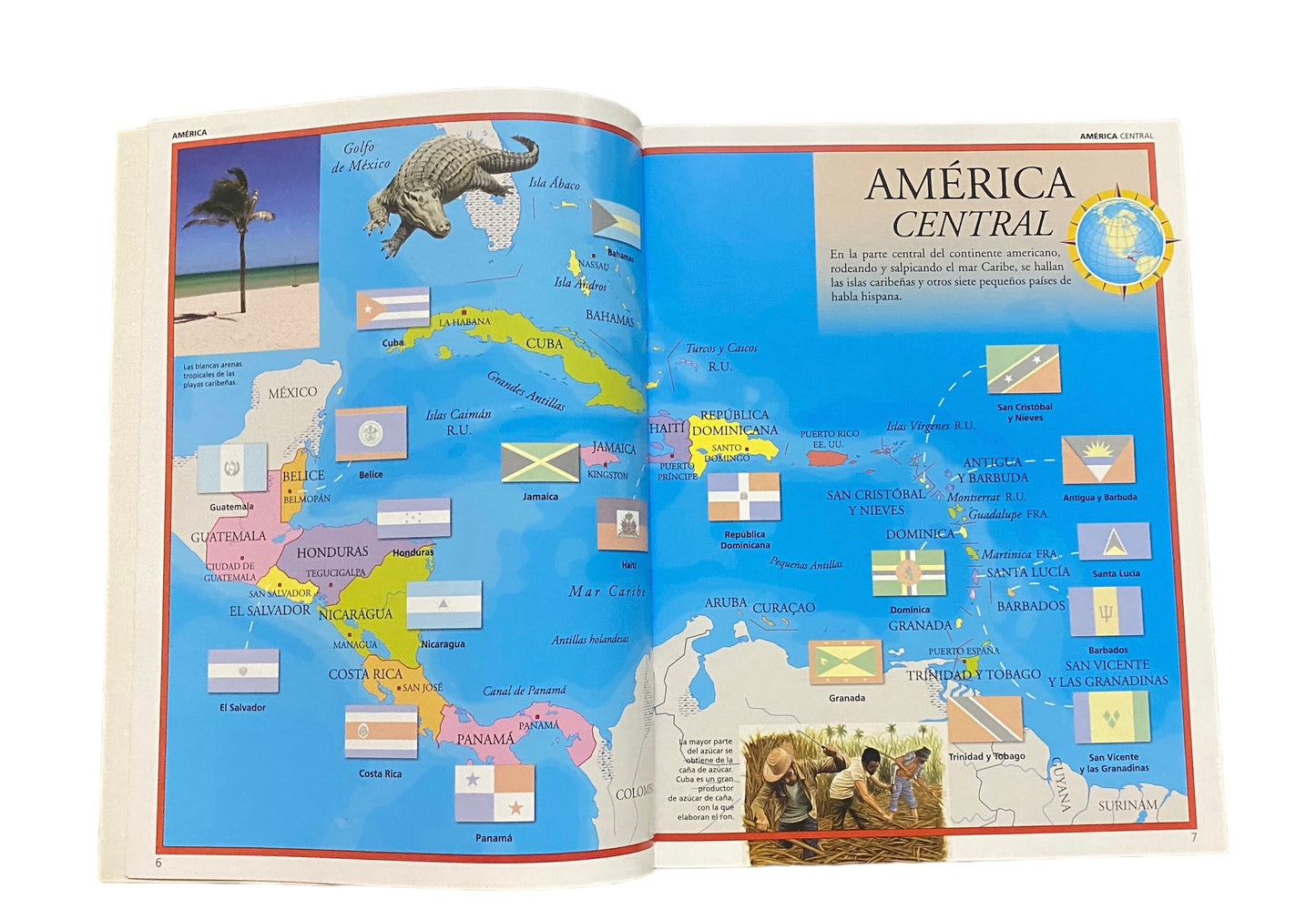 Atlas de Banderas y Países, con Postales para Colocar