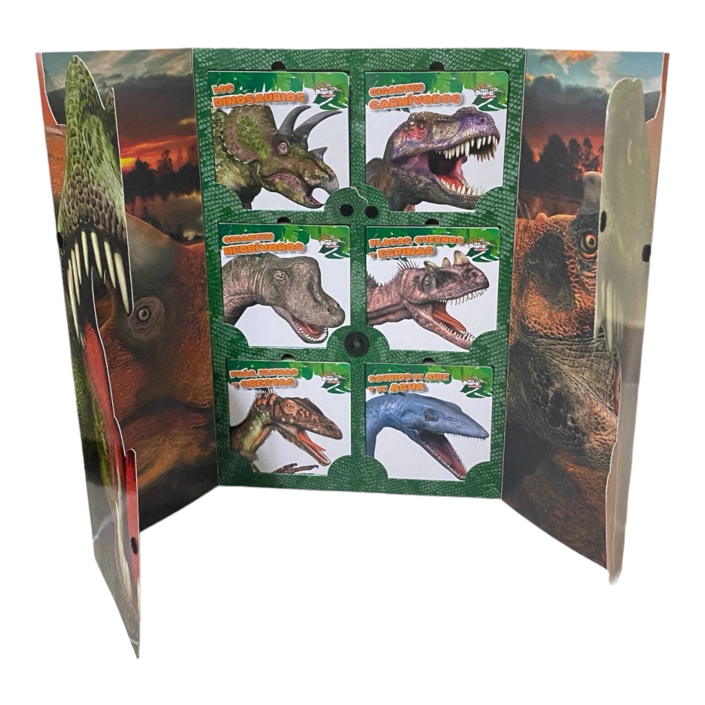 Colección de Libros Infantiles Mis Dinos de Cartón con 6 Libros, Película, Estuche de 53 x 35 cm