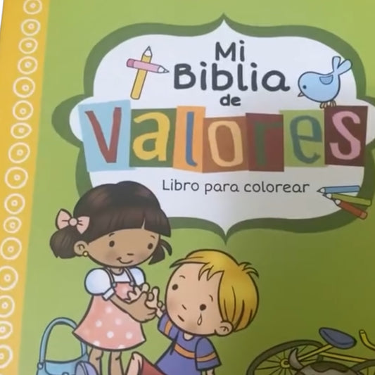 Mi Biblia en Valores, libro para colorear