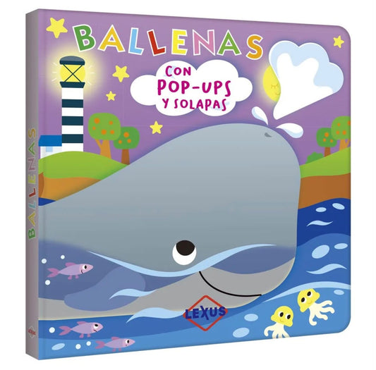 Libro con Imágenes 3D y Solapas Para Descubrir Ballenas  pop-up
