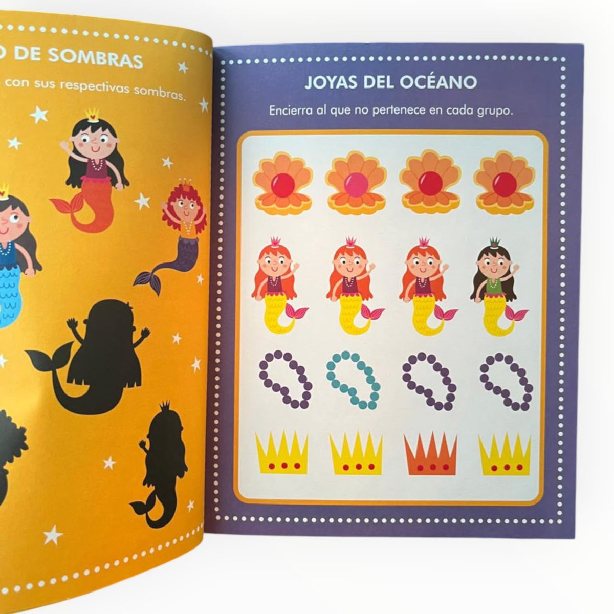 Sirenas, Libros Infantil de Actividades más Stickers