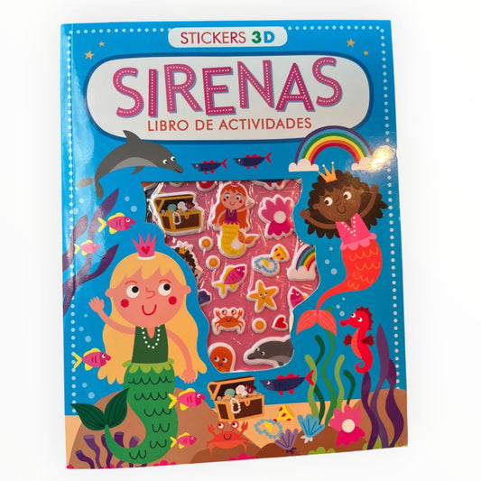 Sirenas, Libros Infantil de Actividades más Stickers