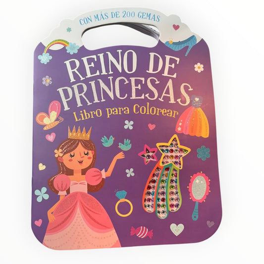 Libro para Colorear con Gemas – Reino de Princesas
