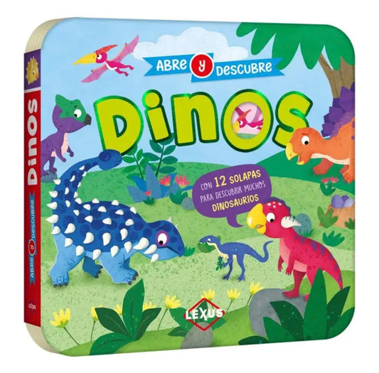 Abre y Descubre Dinos-Libro Infantil Interactivo