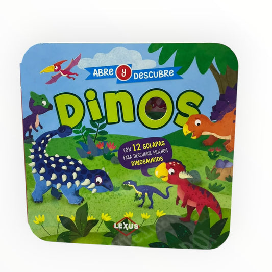 Abre y Descubre Dinos-Libro Infantil Interactivo